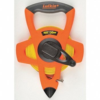 CRESCENT LUFKIN Long Tape Measure 1/2Inx30m Orange/Black, 3VZJ6