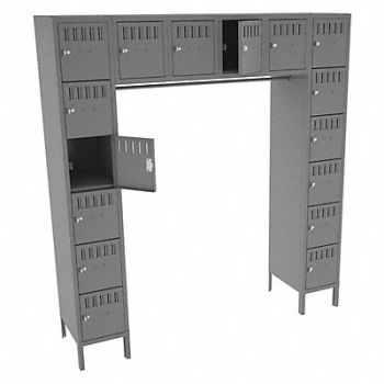 TENNSCO Bx Lckr 6x6Lckr Gray 78 x72 x18 UnAssm, 3W132
