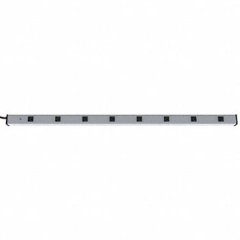 POWER FIRST Outlet Strip 8 Outlet 15A 48 L Gry, 3W210