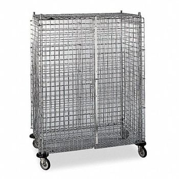 METRO Wire Security Cart 900 lb 48 in L, 3W571