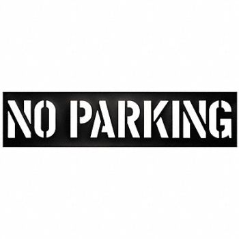 GRAINGER APPROVED Parking Lot Legend No Parking Plastic, 3W626