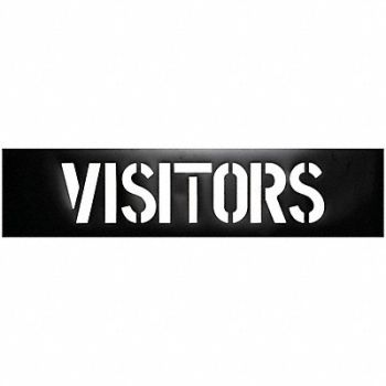 GRAINGER APPROVED Parking Lot Legend Visitors Plastic, 3W631