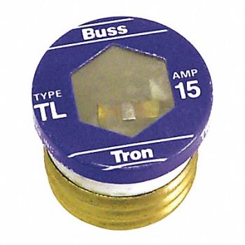 BUSSMANN Plug Fuse T Series 15A PK4, 3W757