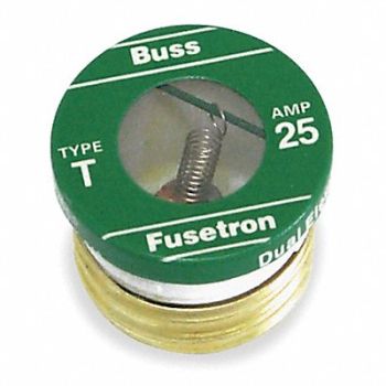 BUSSMANN Plug Fuse T Series 6A PK4, 1CZ70