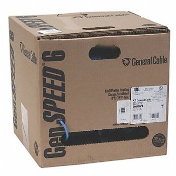 GENSPEED Data Cable Cat 6 23 AWG 1000ft Blue, 3WA22
