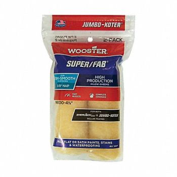 WOOSTER Mini Rollers 4 1/2 L 3/8 Nap Knit PK2, 3WA80