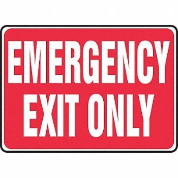 ACCUFORM Exit Sign Emergency Exit Only 10 X14, 770W79