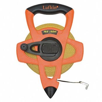 CRESCENT LUFKIN Tape Measure 165 ft./50m Orange/Black, 3WAW1