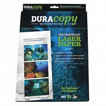 RITE IN THE RAIN Waterproof Laser Paper 8-1/2 x11 PK100, 3WHE8