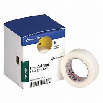 FIRST AID ONLY First Aid Tape White 1/2 in W 10 yd. L, 3WHT3