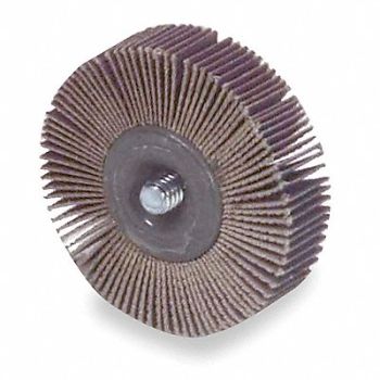 NORTON Flap Wheel AO 2-1/2x1x1/4-20 Shank 80G, 3WJ33