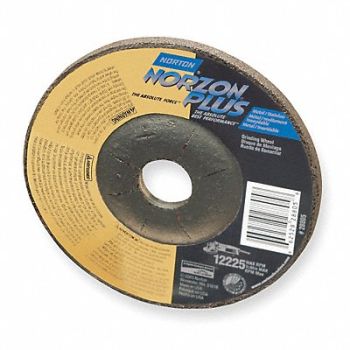 NORTON Depressed Ctr. Wheel T27 4-1/2in 7/8in, 3WM18