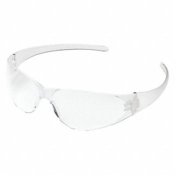 MCR SAFETY Safety Glasses Clear, 3WMF4