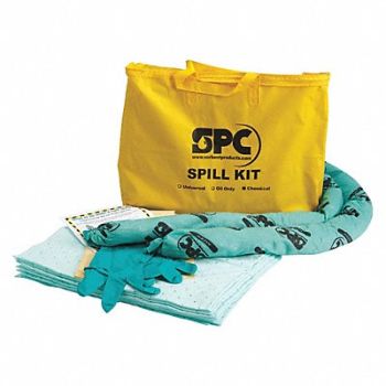 BRADY SPC ABSORBENTS Spill Kit Container Bag 5 gal Ylw, 3WNF3