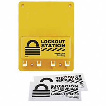 MASTER LOCK Lockout Station Unfilled 9-3/4 In H, 3WPC9