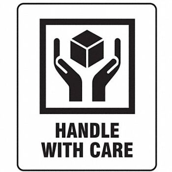 GRAINGER APPROVED Instructional Label Care PK500, 3WRX1