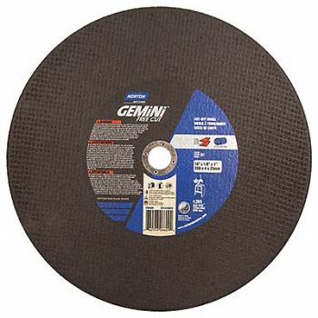 NORTON CutOff Wheel Gemini 14 x1/8 x1 4365rpm, 3WW22