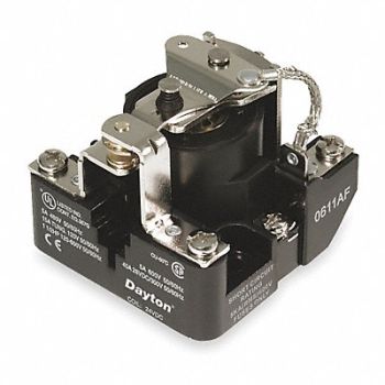 DAYTON H8143 Open Power Relay 5 Pin 24VDC SPDT, 5Z554
