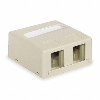 HUBBELL PREMISE WIRING Surface Housing 2 Port, 3XA63