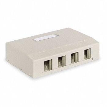 HUBBELL PREMISE WIRING Surface Housing 4 Port, 3XA66