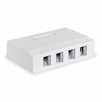 HUBBELL PREMISE WIRING Surface Housing 4 Port, 3XA67