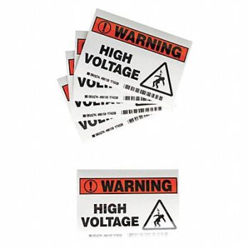 BRADY Label 3 1/2 inx5 in Polyester PK5, 3XAL2