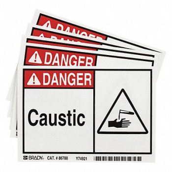 BRADY Label 3 1/2 inx5 in Polyester PK5, 3XAU1