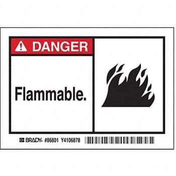 BRADY Label 3 1/2 inx5 in Polyester PK5, 3XAU9