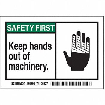BRADY Label 3 1/2 inx5 in Polyester PK5, 3XAW7