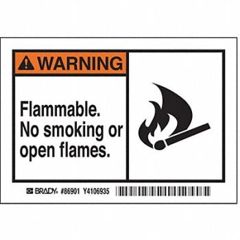 BRADY Label 3 1/2 inx5 in Polyester PK5, 3XAX4