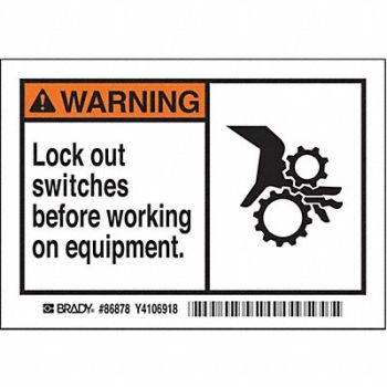 BRADY Label 3 1/2 inx5 in Polyester PK5, 3XAX6