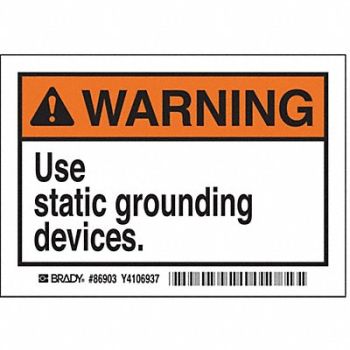 BRADY Label 3 1/2 inx5 in Polyester PK5, 3XAX8