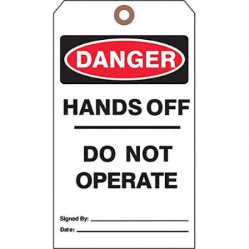 SEE ALL INDUSTRIES Danger Tag 7 in H 4 in W Cardstock PK25, 3XCC3