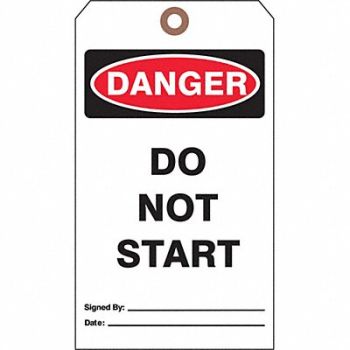 SEE ALL INDUSTRIES Danger Tag 7 in H 4 in W Cardstock PK25, 3XCC9