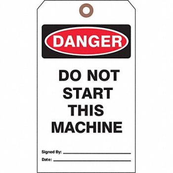 SEE ALL INDUSTRIES Danger Tag 7 in H 4 in W Cardstock PK25, 3XCD6