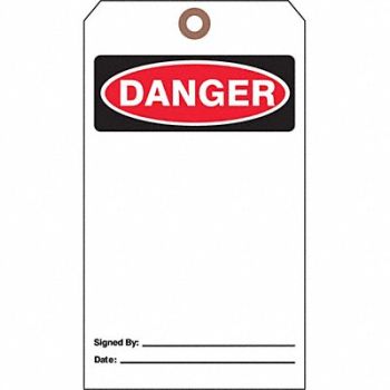 SEE ALL INDUSTRIES Danger Tag 7 in H 4 in W Cardstock PK25, 3XCE9