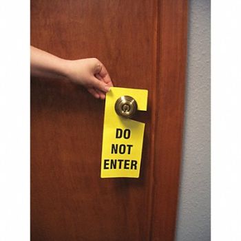 ACCUFORM Door Knob Hanger Tag 9in H 4in W PK10, 3XCY3