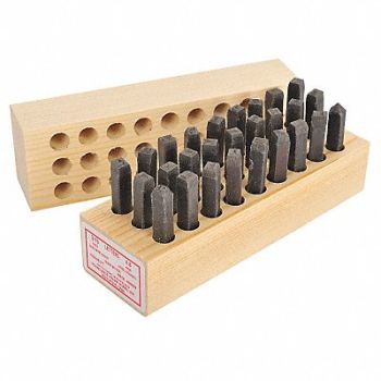 GRAINGER APPROVED Letter Stamp A Thru Z PK26, 3XDH3