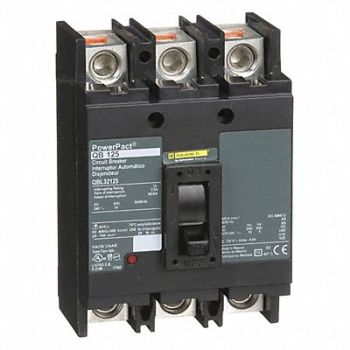 SQUARE D Circuit Breaker 125A 3P 240VAC QB, 3XE10