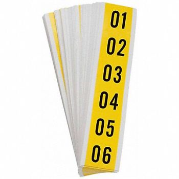 BRADY Carded Numbers 01 Thru 99 1-1/2 in H, 3XET1