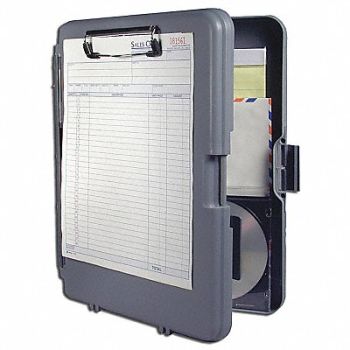 SAUNDERS Storage Clipboard Letter Sz Plastic Gray, 3XFP9