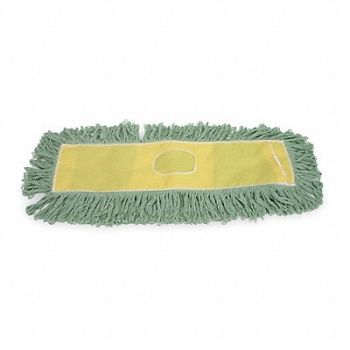 TOUGH GUY Dust Mop Green Cotton/Polyester, 3XGA3