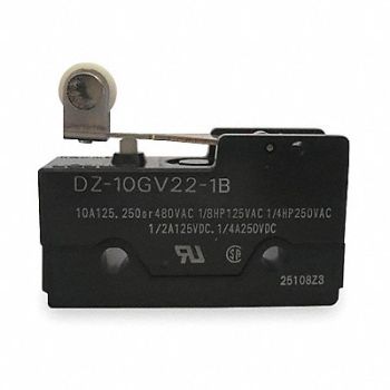 OMRON Swch 10A DPDT Shrt Hinge Roller Lever, 3XG32