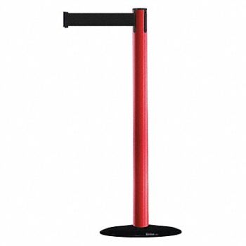 TENSABARRIER D0029 Barrier Post with Belt 7-1/2 ft L Black, 3XGC1