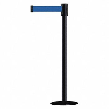 TENSABARRIER D0007 Barrier Post with Belt 7-1/2 ft L Blue, 3XGE4