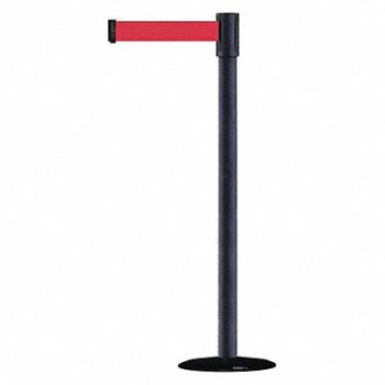 TENSABARRIER D0007 Barrier Post with Belt 7-1/2 ft L Red, 3XGF5