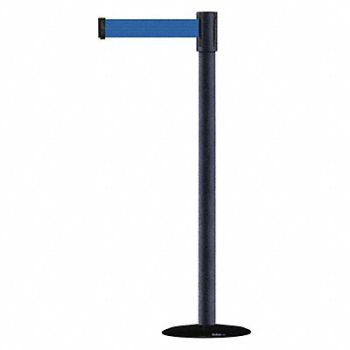 TENSABARRIER D0007 Barrier Post with Belt 7-1/2 ft L Blue, 3XGF6