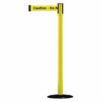 TENSABARRIER D0008 Barrier Post with Belt Yellow, 3XGK5