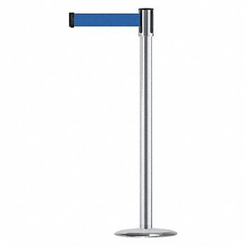 TENSABARRIER D0009 Barrier Post with Belt 7-1/2 ft L Blue, 3XGU4