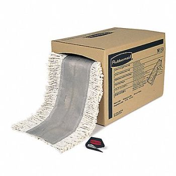RUBBERMAID COMMERCIAL PRODUCTS Dust Mop Roll White Cotton, 3XH35